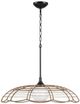 Uttermost® Lakeside Matte Black/Saddle Brown 1-Light Indoor-Outdoor Pendant-5