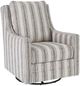 Signature Design by Ashley® Kambria Black/Ivory Swivel Glider Accent Chair-0