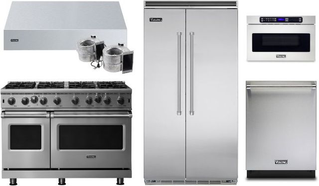 Viking® 6 Piece Stainless Steel Gas Kitchen Package-0