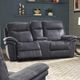 Parker House® Mason Charcoal Power Reclining Console Loveseat with Power Headrest-1
