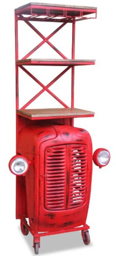 Jaipur Furniture Retro Red Wow Tractor Bar Cabinet-0