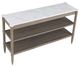 Fairfield® Freya Brown Laminate Console Table with White Stone Top-4