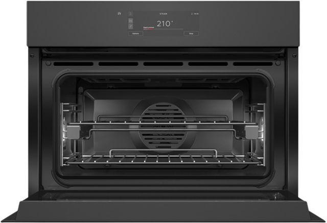 Fisher & Paykel Series 11 24” Black Glass Minimal Handleless Compact Combi-Steam Oven-1