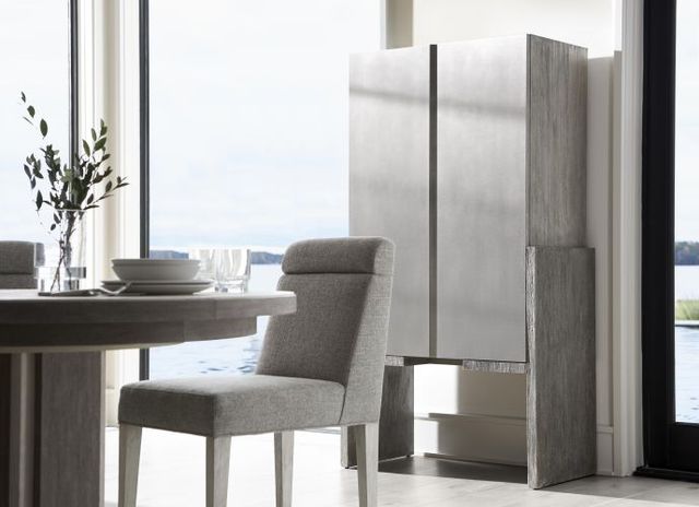 Bernhardt Foundations Gray/Linen Dining Side Chair-2