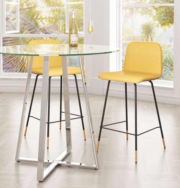 Zuo® Modern Var Yellow Counter Chair-2