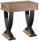 ACME Furniture Pellio Antique Oak End Table with Black Base-0