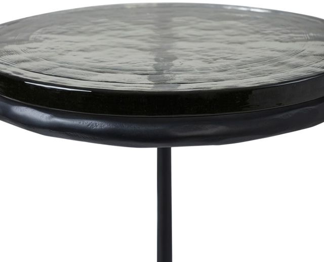 Renwil® Avila Glass Top  Accent Table with Plated Black Base-2