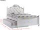 Elements International Alana White Full Youth Platform Bed with Storage Trundle-2
