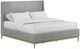 A.R.T. Furniture® Loft Gray/Natural Maple Queen Upholstered Panel Bed-0