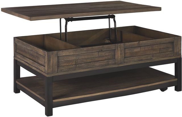 Signature Design by Ashley® Johurst Grayish Brown Lift Top Coffee Table-1