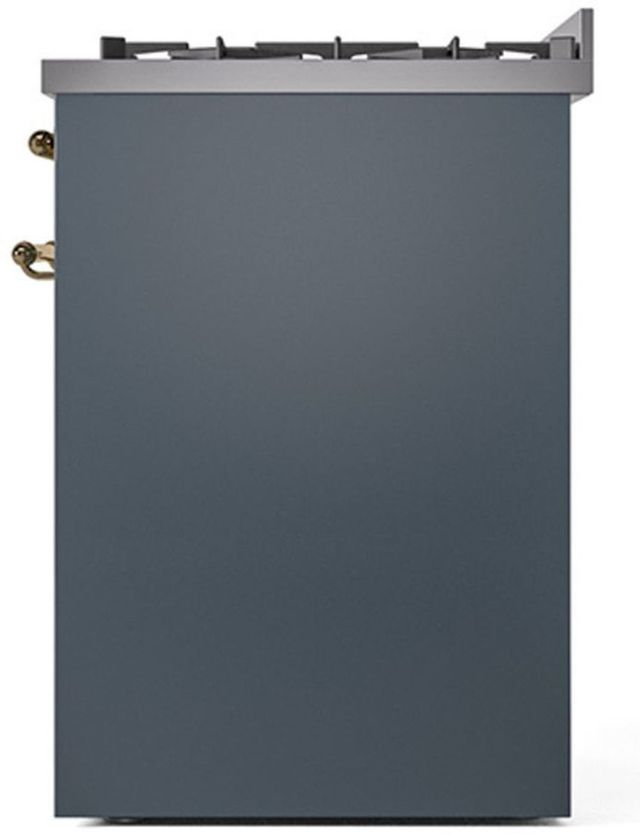 Ilve® Nostalgie II Series 30" Blue Gray Pro Style Dual Fuel Range-3