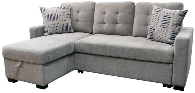 American Wholesale Furniture Turlock 2-Piece Gray Left-Arm Facing Sectional and Chaise-0