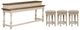 Liberty Furniture Morgan Creek 4-Piece Antique White/Ivory/Wirebrushed Tobacco Console Table Set-0