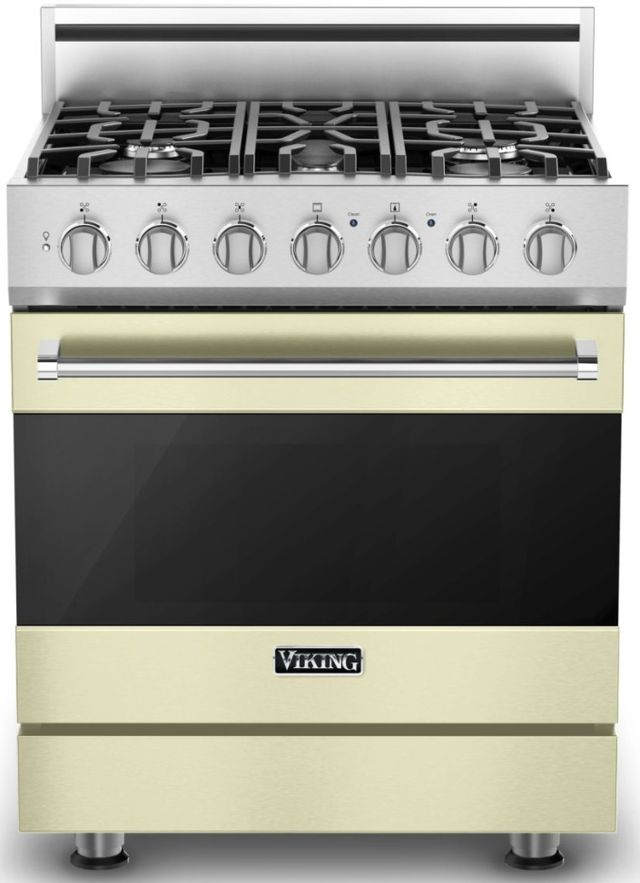 Viking® 3 Series 30" Vanilla Cream Freestanding Natural Gas Range-0