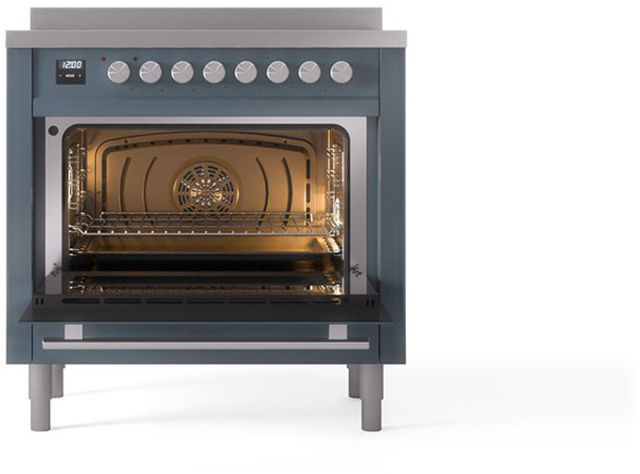 Ilve® Professional Plus II 36" Blue Grey Pro Style Induction Range-1