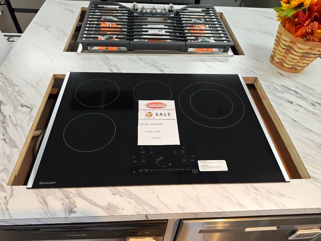 Sharp® 30" Black with Stainless Steel Side Trims Electric Cooktop-0