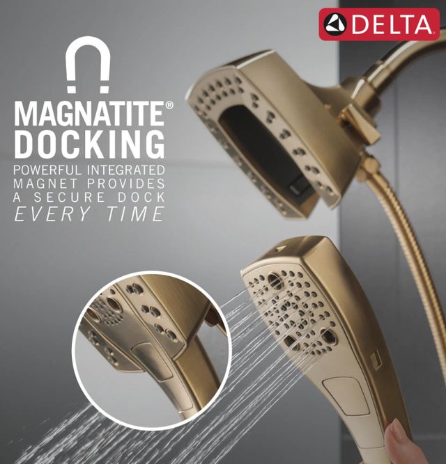 Delta Universal Showering Champagne Bronze H2Okinetic® In2ition® 5-Setting Two-in-One Shower-4