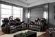 Furniture of America® Zaurak Dark Gray Power Reclining Loveseat with Headrest-1