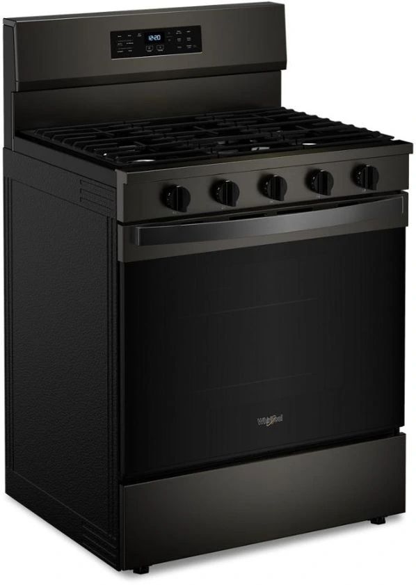 Whirlpool® 30" Black Stainless Steel Freestanding Gas Range-1