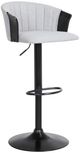Armen Living Lydia Light Gray/Black Adjustable Bar Stool-0