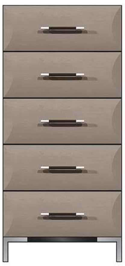 Country View Woodworking Customizable American Modern 24" Solid Wood 5-Drawer Metal Legs Chest-0