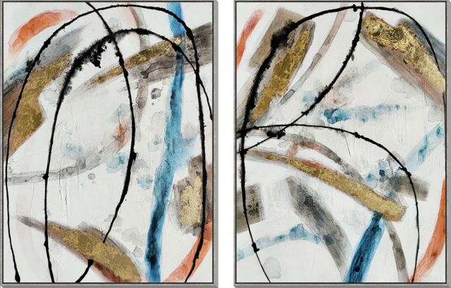 Classy Art 2-Piece 30" Hand Painted Textured Wall Art Set-0