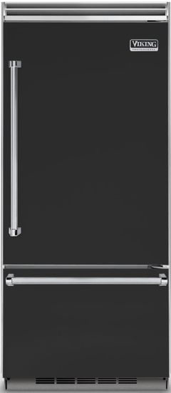 Viking® 5 Series 36 in. 20.4 Cu. Ft. Cast Black Built In Bottom Freezer Refrigerator