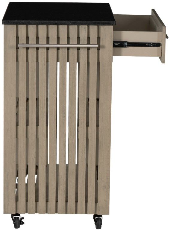Linon Giovanna Black/Gray Kitchen Cart-3
