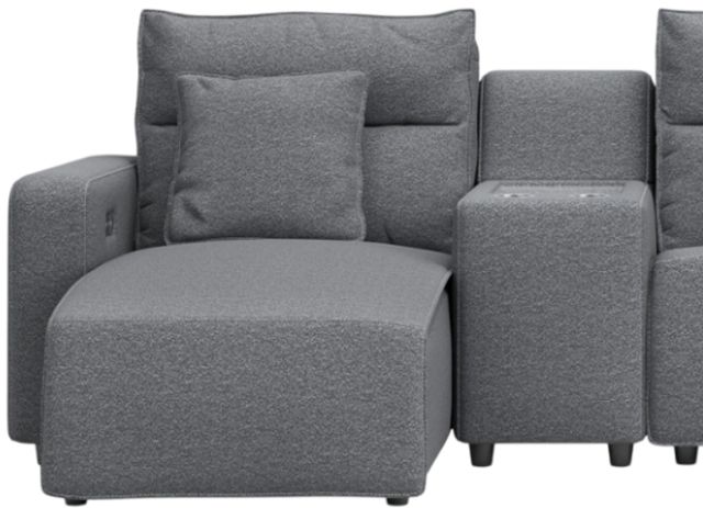 Signature Design by Ashley® Modmax II 4-Piece Pepper/Salt Left-Arm Facing Power Reclining Sectional and Chaise with Console-1