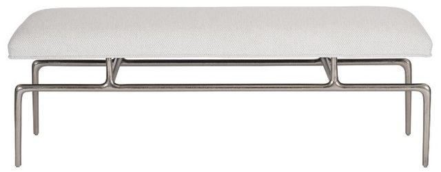 Bernhardt Solari Nickel/White Accent Bench-3