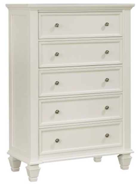 Coaster® Sandy Beach 5-Piece Cream White King Bedroom Set-3