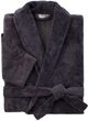 Cariloha Graphite Viscose/Micro Polyester Blend Small/Medium Unisex Plush Bathrobe-0