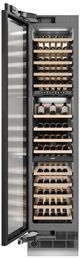 ZLINE Autograph Edition 18 in. 9 Cu. Ft. Panel Ready Left Hinge Triple Zone Column Wine Cooler with Polished Gold Accents-3