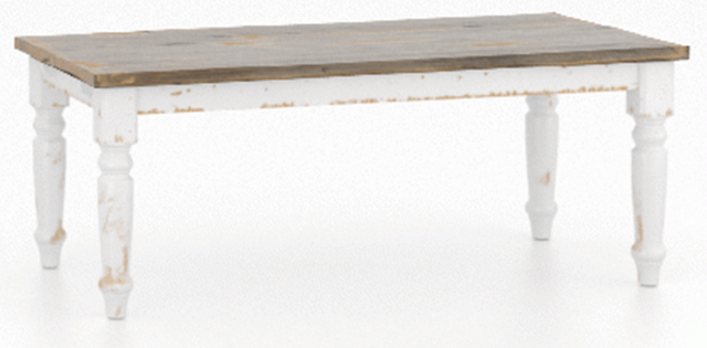 Canadel Customizable Champlain Shadow 31" Rectangular Table with Dove White Legs-0