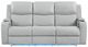 ACME Furniture Elonzo Light Gray Power Reclining Sofa with Power Headrest-3