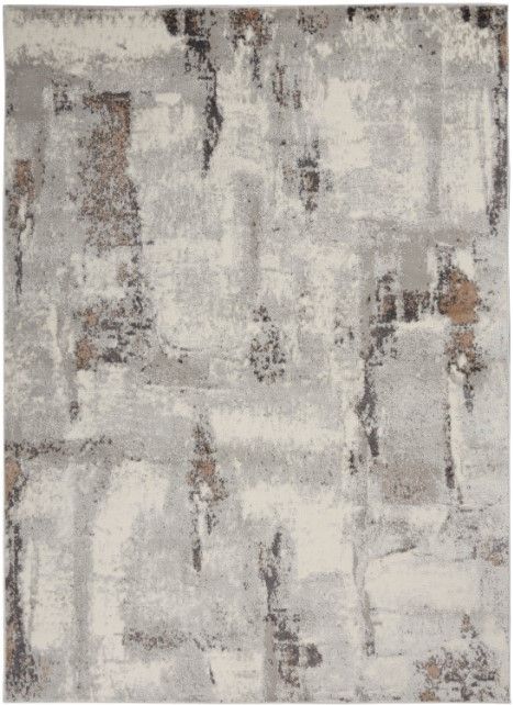 Nourison Home™ Elation Gray Ivory 5'x7' Style 2 Area Rug-0