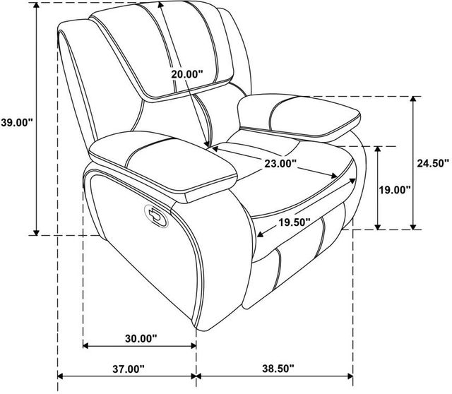 Coaster® Camila White Manual Glider Recliner Chair-3