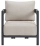 Elements International Playa Dark Gray/Olefin Beige Fabric/Metal Outdoor Chair-2