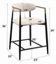ACME Furniture Jaramillo Beige/Black Linen Counter Height Chair-2