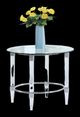 Acrylic Round Clear Glass End Table-0