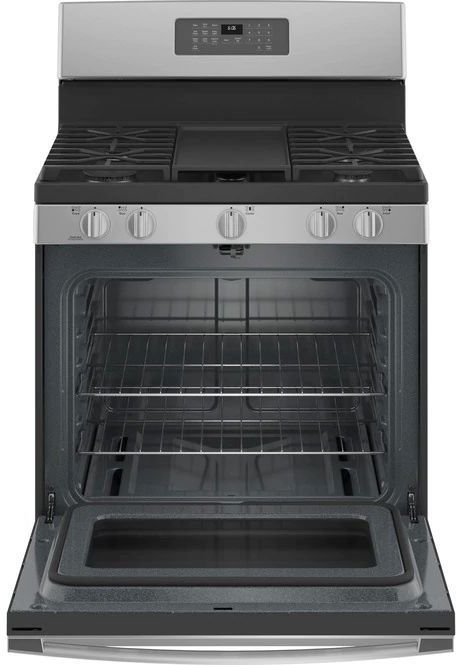 GE® 30" Stainless Steel Free Standing Natural Gas Range-1