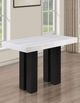 Steve Silver Co. Artemis White Marble Table Top with Black Base-1