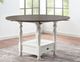 Steve Silver Co. Joanna Mocha Top Round Counter Dining Table with Two Tone Ivory Base-1