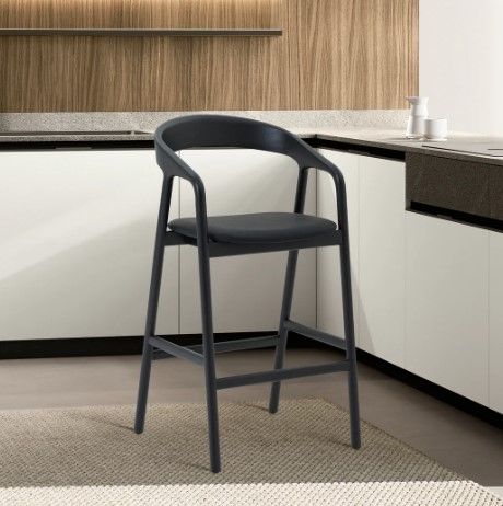 Armen Living Apache Black Bar Stool-1