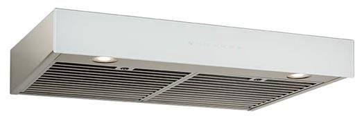 Best® Ispira 30" Stainless Steel White Glass Under Cabinet Range Hood