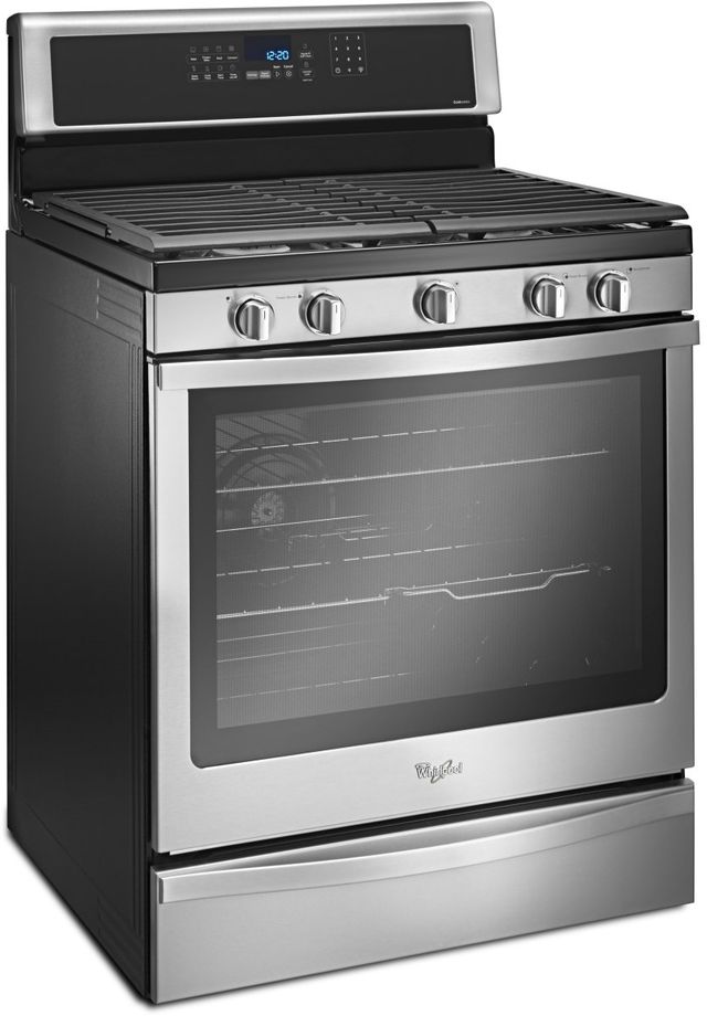 Whirlpool® 30" Fingerprint Resistant Stainless Steel Freestanding Gas Range-1