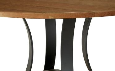 Artisan & Post by Vaughan-Bassett Crafted Cherry Dining by Ben & Erin Napier Medium 48" Round Table with Black Base-2