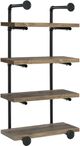 Coaster® Elmcrest Black/Rustic Oak Driftwood 24" Wall Shelf-2
