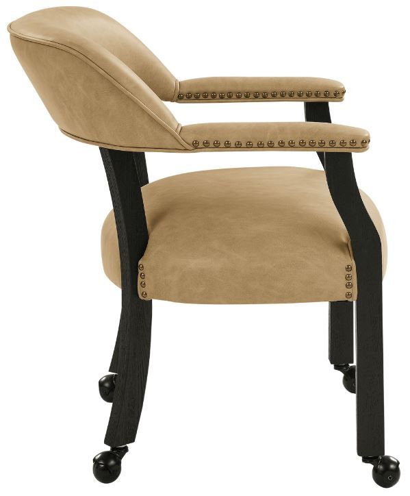 Steve Silver Co. Rylie Black/Sand Captains Dining Arm Chair-3
