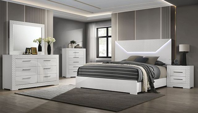 Furniture of America® Whitby White Nightstand-1